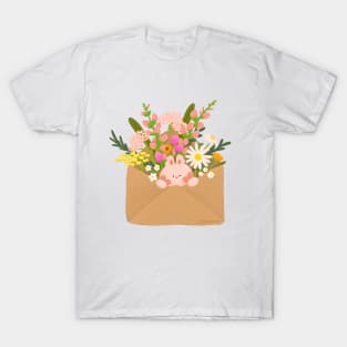 Meadow mail with tiny bunny flowers as gifts T-Shirt